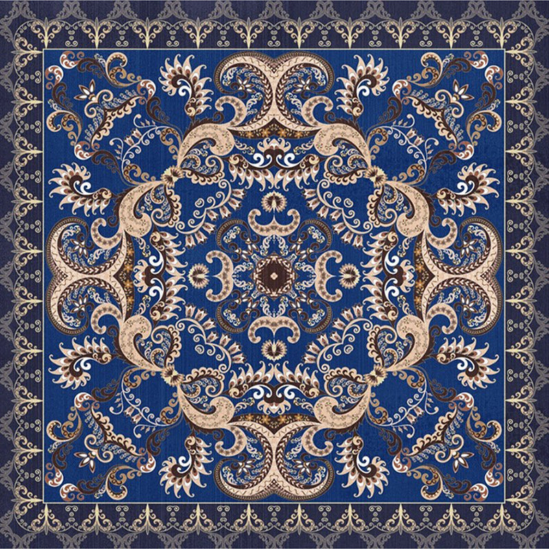 Shabby Chic Floral Area Rug Multi-Color Persian Carpet Polypropylene Anti-Slip Backing Washable Pet Friendly Rug for Foyer Royal Blue Clearhalo 'Area Rug' 'Moroccan' 'Rugs' Rug' 2185188