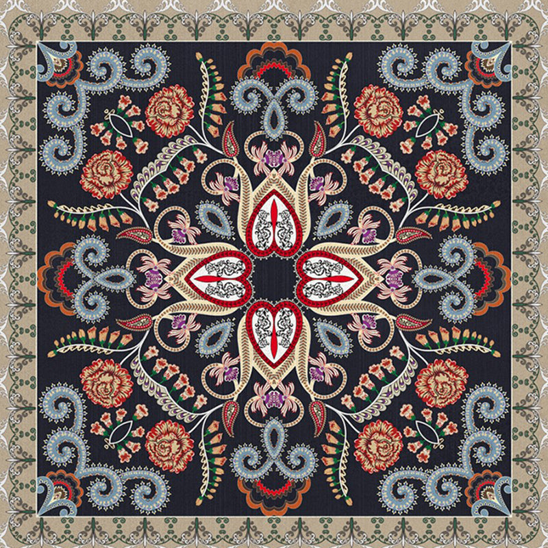 Shabby Chic Floral Area Rug Multi-Color Persian Carpet Polypropylene Anti-Slip Backing Washable Pet Friendly Rug for Foyer Clearhalo 'Area Rug' 'Moroccan' 'Rugs' Rug' 2185190