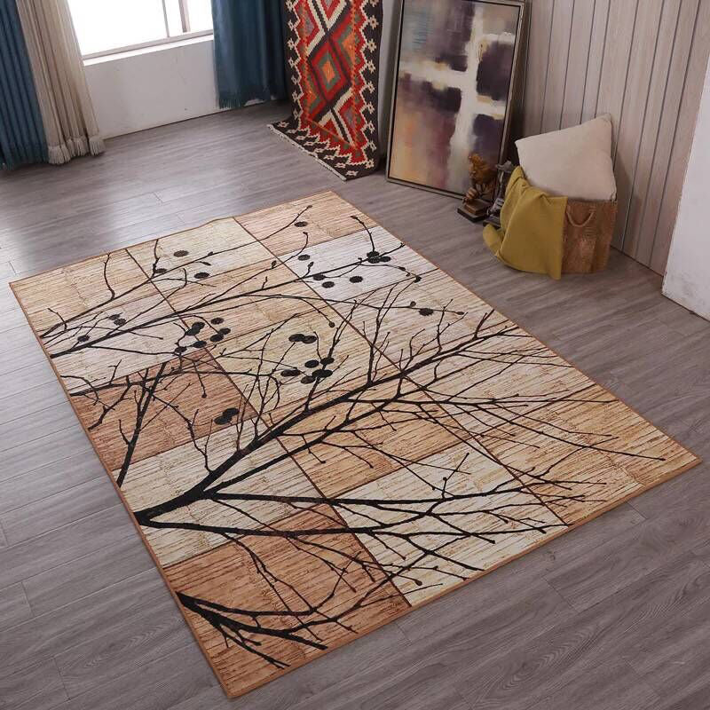 Multi Colored Living Room Rug Moroccan Patchwork Print Rug Synthetics Non-Slip Backing Pet Friendly Stain Resistant Rug Brown Clearhalo 'Area Rug' 'Moroccan' 'Rugs' Rug' 2185202