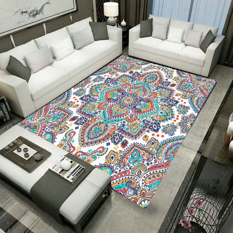 Grand Persian Rug Multicolor Jacquard Printed Rug Washable Non-Slip Backing Pet Friendly Rug for Living Room White Clearhalo 'Area Rug' 'Moroccan' 'Rugs' Rug' 2185230