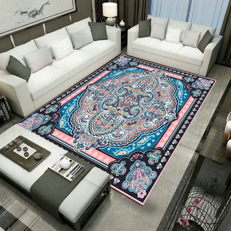 Grand Persian Rug Multicolor Jacquard Printed Rug Washable Non-Slip Backing Pet Friendly Rug for Living Room Pink Clearhalo 'Area Rug' 'Moroccan' 'Rugs' Rug' 2185240