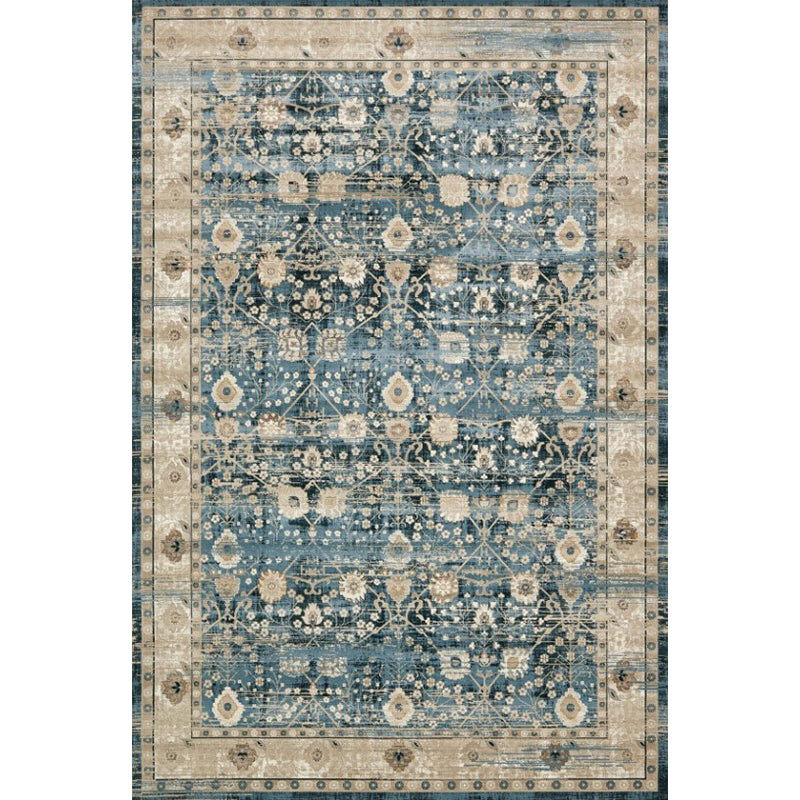 Persian Home Rug Multi Color Symmetric Print Carpet Polyester Anti-Slip Backing Machine Washable Stain Resistant Rug Light Blue Clearhalo 'Area Rug' 'Moroccan' 'Rugs' Rug' 2185246