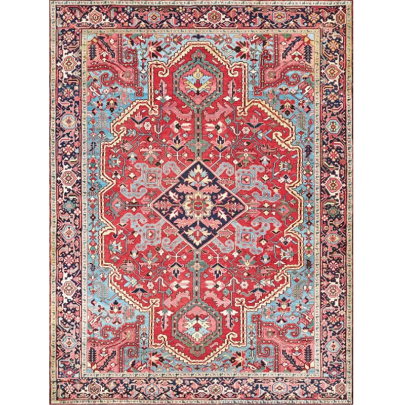 Persian Home Rug Multi Color Symmetric Print Carpet Polyester Anti-Slip Backing Machine Washable Stain Resistant Rug Clearhalo 'Area Rug' 'Moroccan' 'Rugs' Rug' 2185248