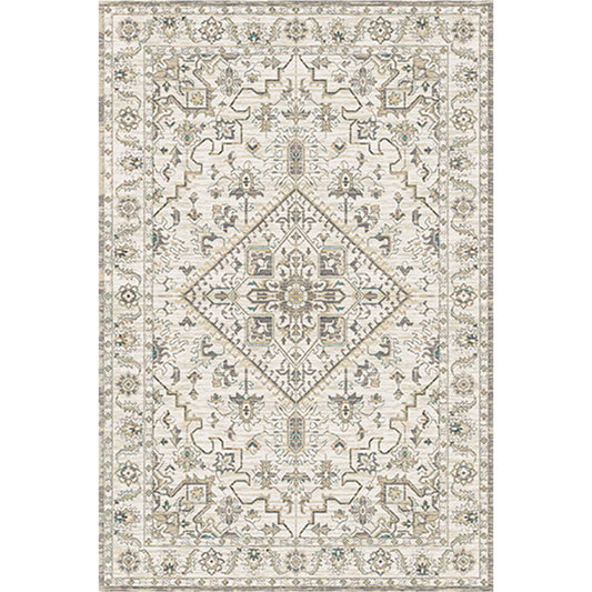 Distressed Multi Color Persian Rug Synthetics Geometric Print Carpet Washable Non-Slip Backing Stain Resistant Rug for Home White Clearhalo 'Area Rug' 'Moroccan' 'Rugs' Rug' 2185258