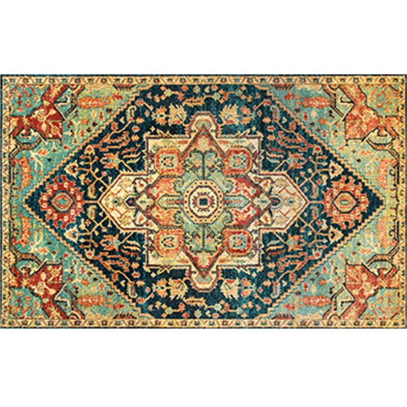 Persian Flower Indoor Rug Multi Colored Polypropylene Carpet Stain Resistant Non-Slip Washable Rug for Home Decor Champagne Clearhalo 'Area Rug' 'Moroccan' 'Rugs' Rug' 2185264