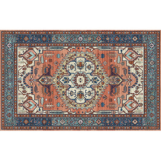 Persian Flower Indoor Rug Multi Colored Polypropylene Carpet Stain Resistant Non-Slip Washable Rug for Home Decor Red Clearhalo 'Area Rug' 'Moroccan' 'Rugs' Rug' 2185266