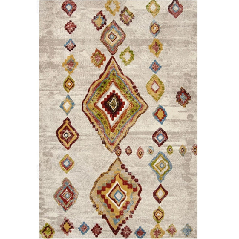 Antique Moroccan Rug Multi-Colored Geometry Patterned Rug Non-Slip Pet Friendly Stain Resistant Rug for Room Khaki Clearhalo 'Area Rug' 'Moroccan' 'Rugs' Rug' 2185278