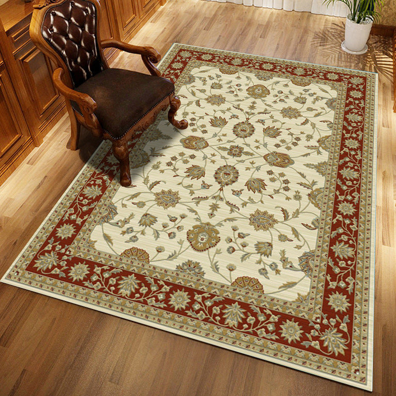 Multi-Color Floral Print Rug Polyester Moroccan Area Carpet Non-Slip Backing Machine Washable Pet Friendly Rug for Sitting Room Clearhalo 'Area Rug' 'Moroccan' 'Rugs' Rug' 2185291