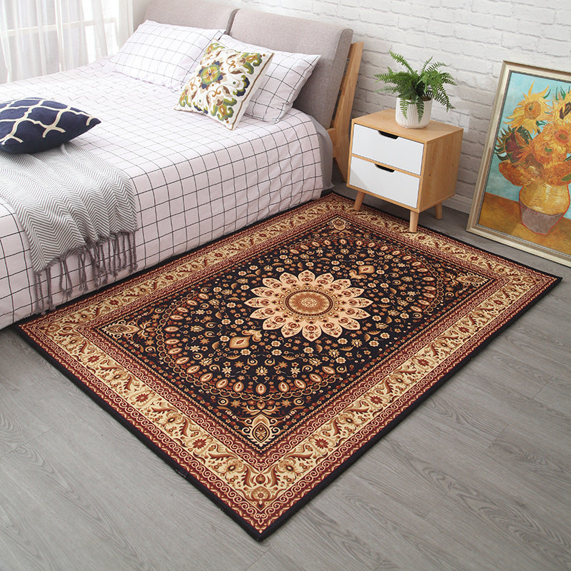 Multi-Color Floral Print Rug Polyester Moroccan Area Carpet Non-Slip Backing Machine Washable Pet Friendly Rug for Sitting Room Clearhalo 'Area Rug' 'Moroccan' 'Rugs' Rug' 2185305