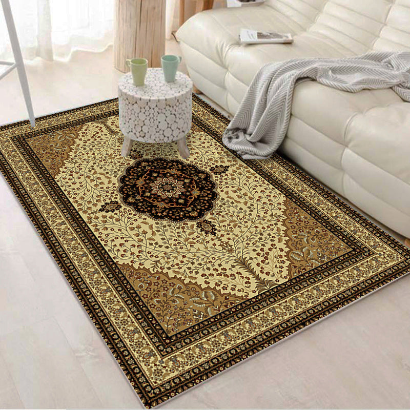 Multi-Color Floral Print Rug Polyester Moroccan Area Carpet Non-Slip Backing Machine Washable Pet Friendly Rug for Sitting Room Clearhalo 'Area Rug' 'Moroccan' 'Rugs' Rug' 2185306