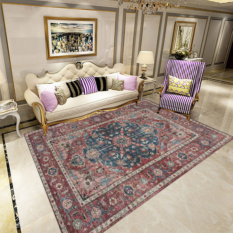Classical Multicolor Persian Area Rug Polypropylene Floral Carpet Washable Stain Resistant Anti-Slip Rug for Guest Room Clearhalo 'Area Rug' 'Moroccan' 'Rugs' Rug' 2185325