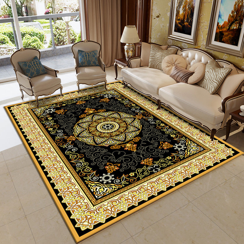 Traditional Multi Color Moroccan Rug Polypropylene Flower Carpet Anti-Slip Backing Pet Friendly Stain Resistant Rug for Living Room Clearhalo 'Area Rug' 'Moroccan' 'Rugs' Rug' 2185345