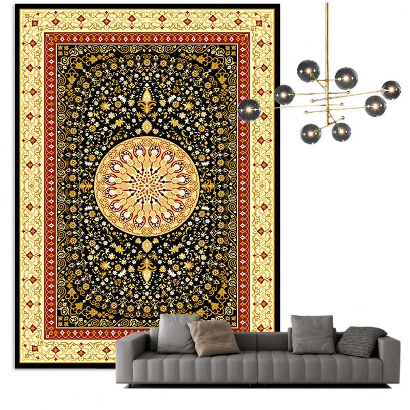 Traditional Multi Color Moroccan Rug Polypropylene Flower Carpet Anti-Slip Backing Pet Friendly Stain Resistant Rug for Living Room Clearhalo 'Area Rug' 'Moroccan' 'Rugs' Rug' 2185352