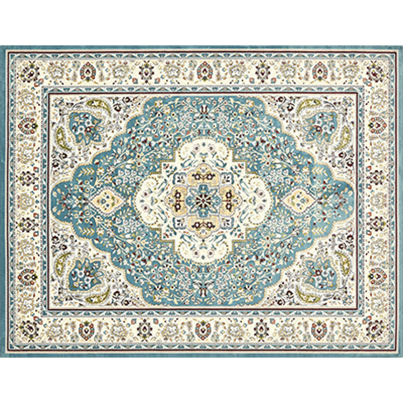 Rustic Persian Indoor Rug Multi Colored Florentine Carpet Washable Stain Resistant Anti-Slip Backing Rug for Room Blue Clearhalo 'Area Rug' 'Moroccan' 'Rugs' Rug' 2185359