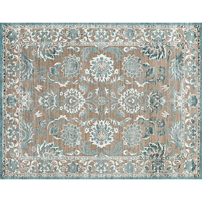 Rustic Persian Indoor Rug Multi Colored Florentine Carpet Washable Stain Resistant Anti-Slip Backing Rug for Room Pea Green Clearhalo 'Area Rug' 'Moroccan' 'Rugs' Rug' 2185361