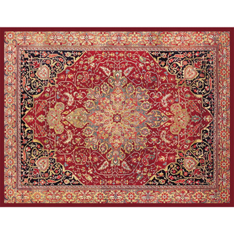 Rustic Persian Indoor Rug Multi Colored Florentine Carpet Washable Stain Resistant Anti-Slip Backing Rug for Room Red Clearhalo 'Area Rug' 'Moroccan' 'Rugs' Rug' 2185368