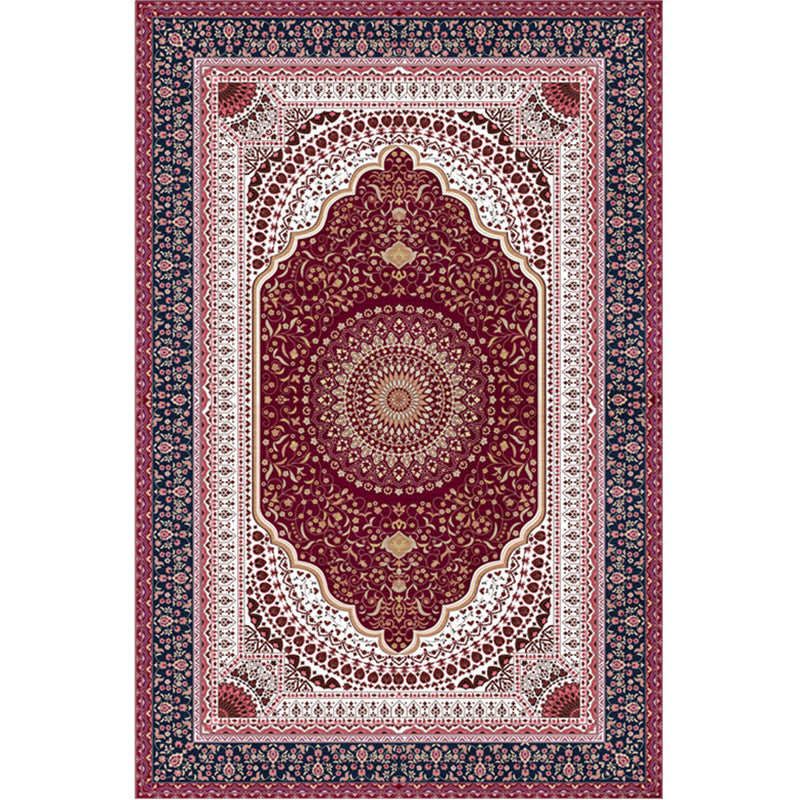 Magnificent Floral Printed Rug Multi-Color Moroccan Rug Polyester Washable Anti-Slip Backing Stain Resistant Rug for Guest Room Clearhalo 'Area Rug' 'Moroccan' 'Rugs' Rug' 2185376