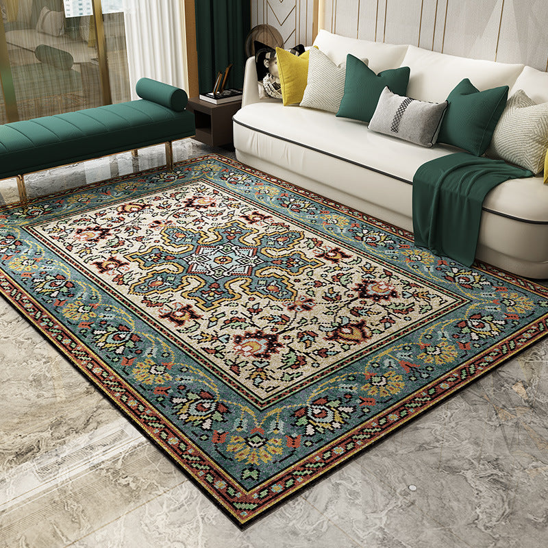 Magnificent Floral Printed Rug Multi-Color Moroccan Rug Polyester Washable Anti-Slip Backing Stain Resistant Rug for Guest Room Clearhalo 'Area Rug' 'Moroccan' 'Rugs' Rug' 2185379