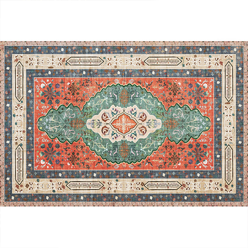 Rustic Tribal Print Area Rug Multi-Color Moroccan Rug Synthetics Washable Non-Slip Pet Friendly Rug for Room Orange Clearhalo 'Area Rug' 'Moroccan' 'Rugs' Rug' 2185477