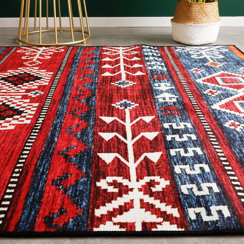 Rustic Tribal Print Area Rug Multi-Color Moroccan Rug Synthetics Washable Non-Slip Pet Friendly Rug for Room Clearhalo 'Area Rug' 'Moroccan' 'Rugs' Rug' 2185479