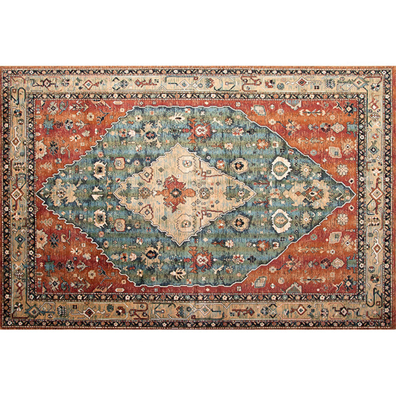 Rustic Tribal Print Area Rug Multi-Color Moroccan Rug Synthetics Washable Non-Slip Pet Friendly Rug for Room Blue Clearhalo 'Area Rug' 'Moroccan' 'Rugs' Rug' 2185480