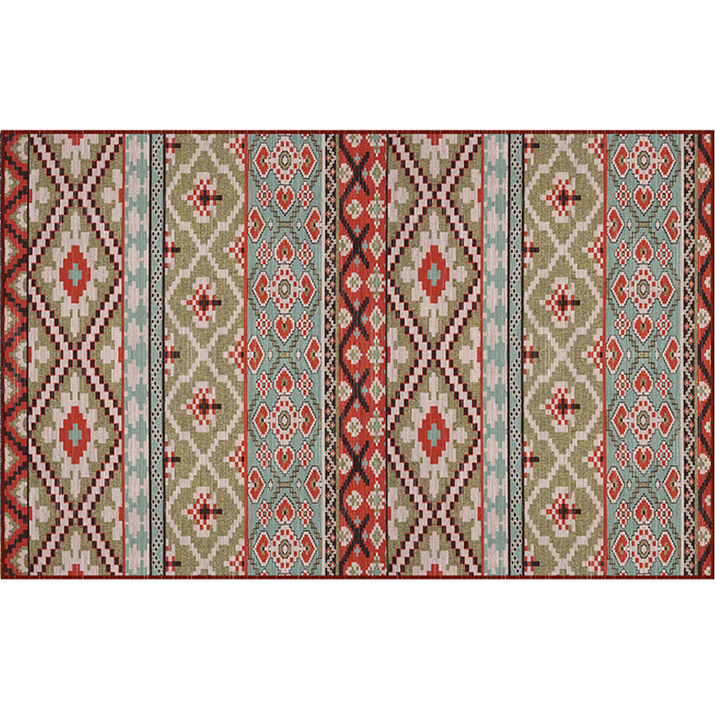 Empire Print Rug Multi Colored Moroccan Rug Polyester Anti-Slip Backing Machine Washable Pet Friendly Rug for Living Room Red Clearhalo 'Area Rug' 'Moroccan' 'Rugs' Rug' 2185494