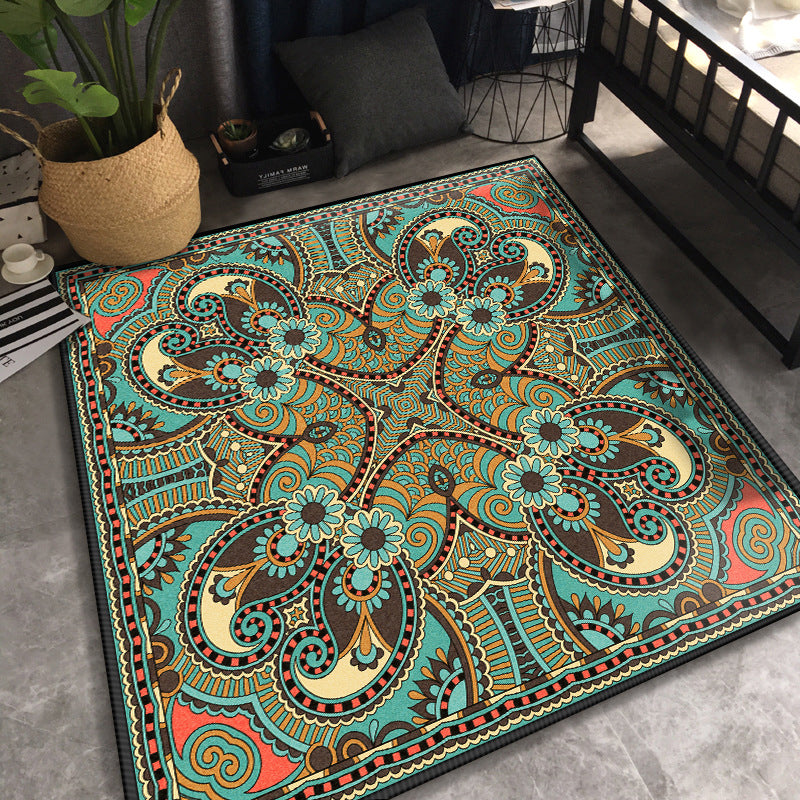 Persian Chamber Area Rug Multicolor Jacquard Printing Carpet Synthetics Anti-Slip Stain Resistant Pet Friendly Rug Clearhalo 'Area Rug' 'Moroccan' 'Rugs' Rug' 2185607