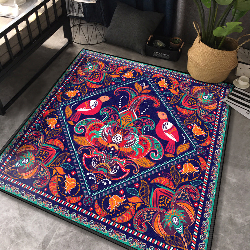 Persian Chamber Area Rug Multicolor Jacquard Printing Carpet Synthetics Anti-Slip Stain Resistant Pet Friendly Rug Royal Blue Clearhalo 'Area Rug' 'Moroccan' 'Rugs' Rug' 2185611