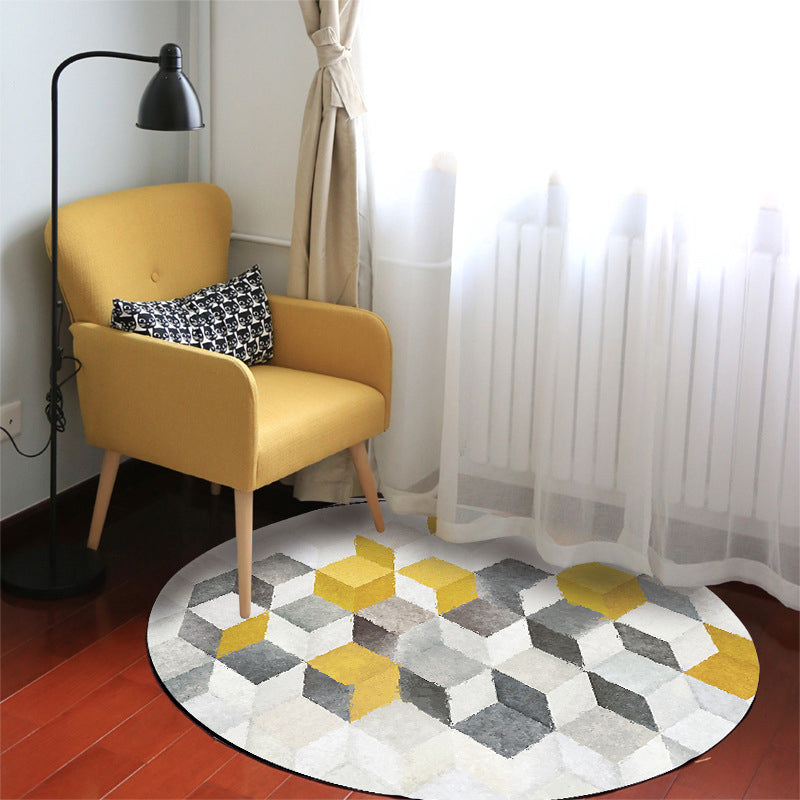 Modern Geometry Indoor Rug Multi Color Polypropylene Rug Non-Slip Backing Machine Washable Stain Resistant Rug for Sitting Room Clearhalo 'Area Rug' 'Modern' 'Rugs' Rug' 2185746