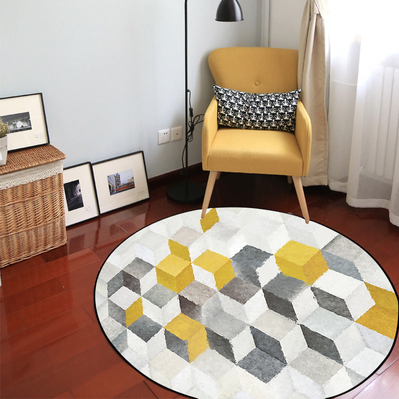 Modern Geometry Indoor Rug Multi Color Polypropylene Rug Non-Slip Backing Machine Washable Stain Resistant Rug for Sitting Room Clearhalo 'Area Rug' 'Modern' 'Rugs' Rug' 2185747