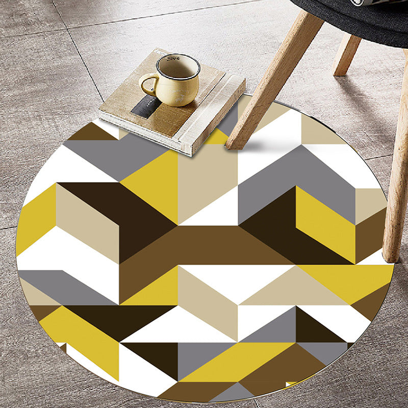 Bright Colorblock Geometric Rug Multi Colored Postmodern Rug Polyester Non-Slip Stain Resistant Pet Friendly Rug for Room Yellow-Brown Clearhalo 'Area Rug' 'Modern' 'Rugs' Rug' 2185754