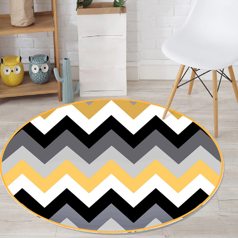 Bright Colorblock Geometric Rug Multi Colored Postmodern Rug Polyester Non-Slip Stain Resistant Pet Friendly Rug for Room Gray-Yellow Clearhalo 'Area Rug' 'Modern' 'Rugs' Rug' 2185756