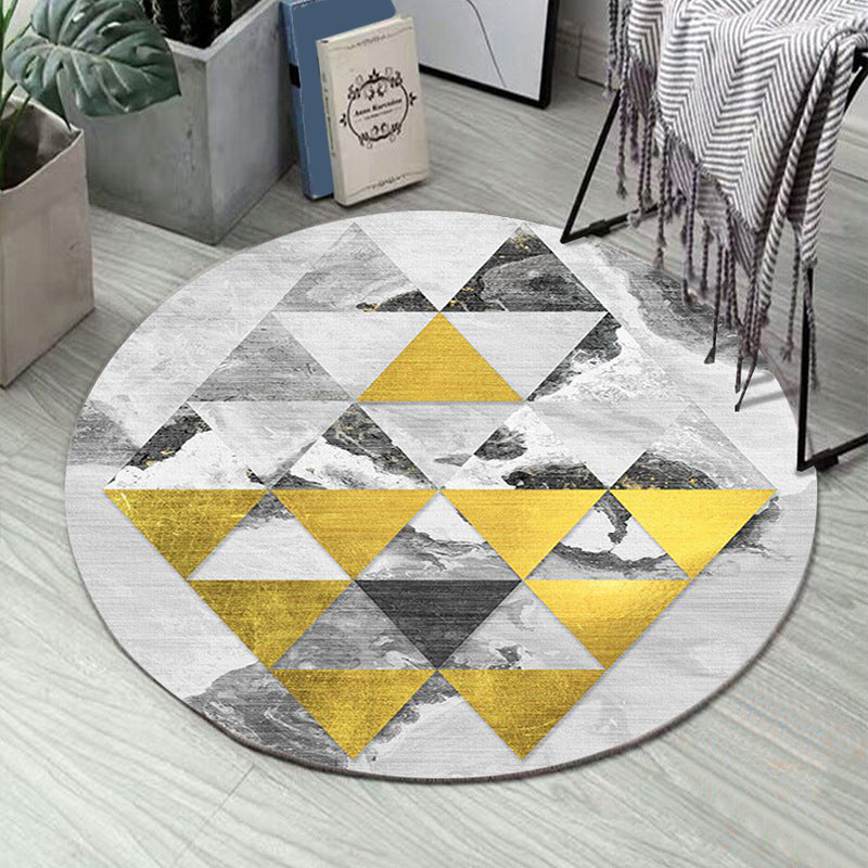 Bright Colorblock Geometric Rug Multi Colored Postmodern Rug Polyester Non-Slip Stain Resistant Pet Friendly Rug for Room Yellow Clearhalo 'Area Rug' 'Modern' 'Rugs' Rug' 2185762