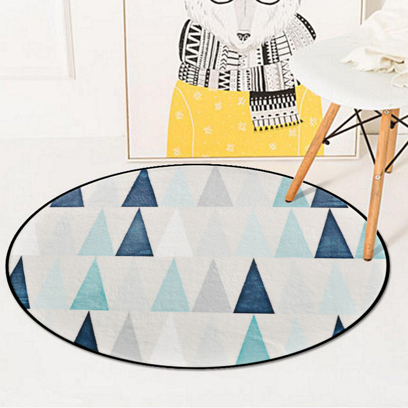 Nordic Living Room Area Rug Multicolor Geometric Shapes Print Carpet Synthetics Anti-Slip Pet Friendly Machine Washable Rug Grey Clearhalo 'Area Rug' 'Modern' 'Rugs' Rug' 2185775