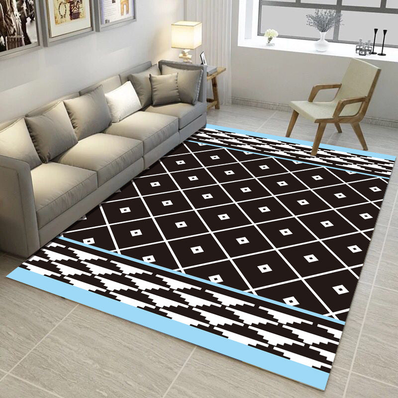 Bold Multi Color Matrix Rug Polyester Modern Area Carpet Non-Slip Pet Friendly Stain Resistant Rug for Living Room Clearhalo 'Area Rug' 'Modern' 'Rugs' Rug' 2185785