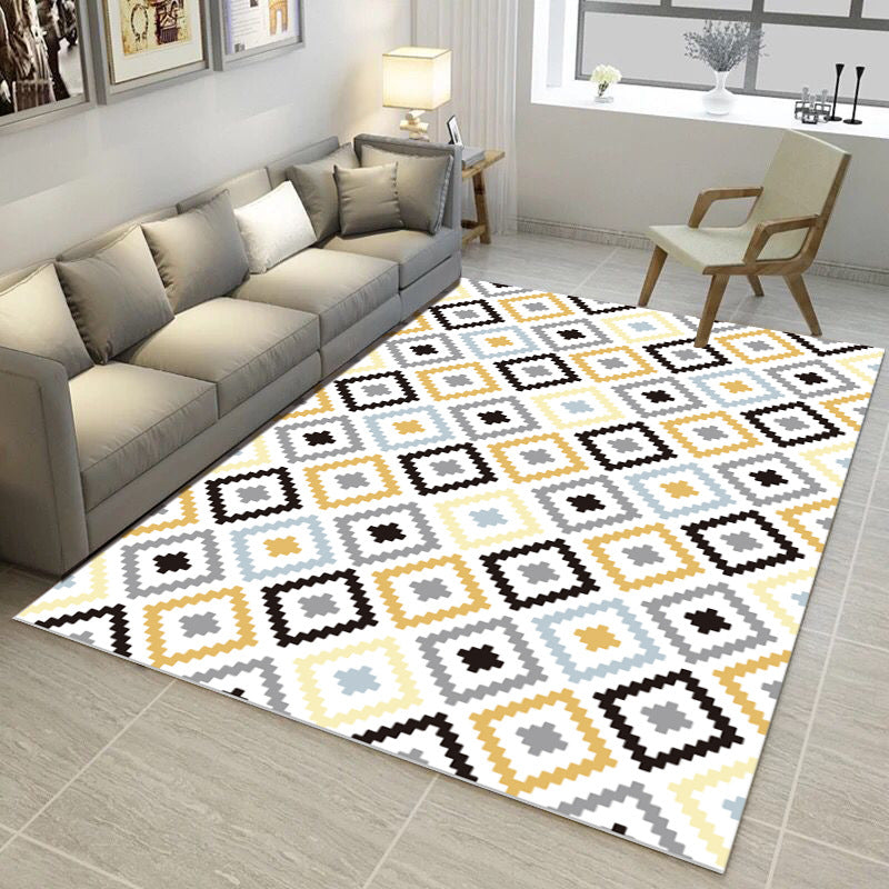 Bold Multi Color Matrix Rug Polyester Modern Area Carpet Non-Slip Pet Friendly Stain Resistant Rug for Living Room Clearhalo 'Area Rug' 'Modern' 'Rugs' Rug' 2185790