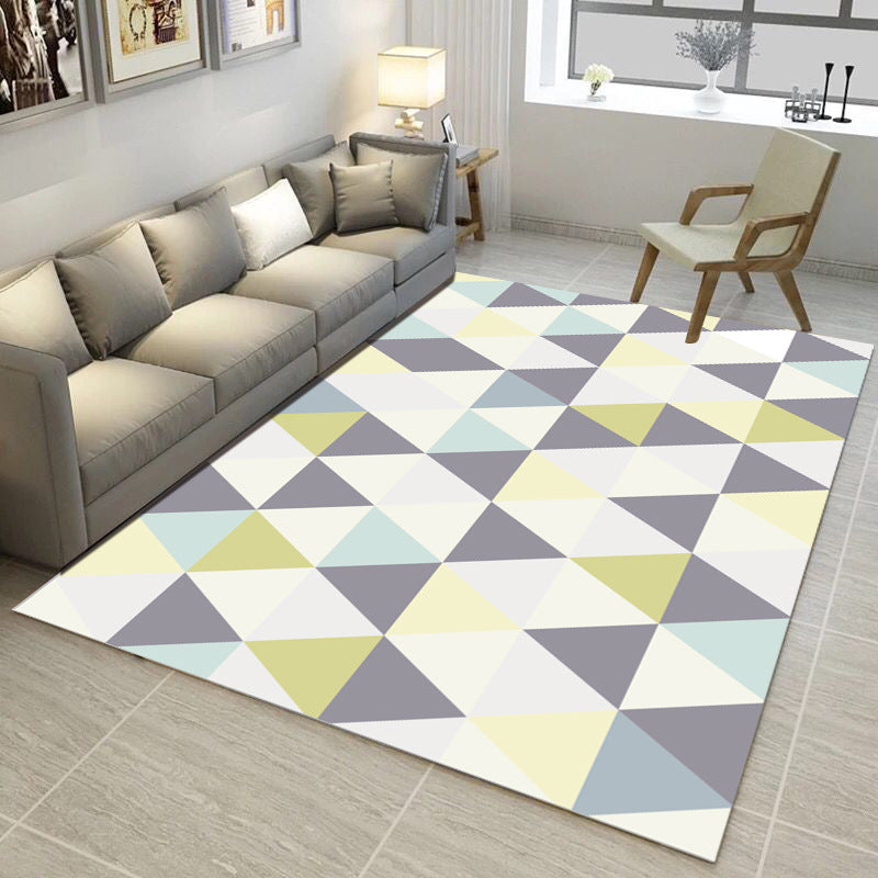 Bold Multi Color Matrix Rug Polyester Modern Area Carpet Non-Slip Pet Friendly Stain Resistant Rug for Living Room Clearhalo 'Area Rug' 'Modern' 'Rugs' Rug' 2185791