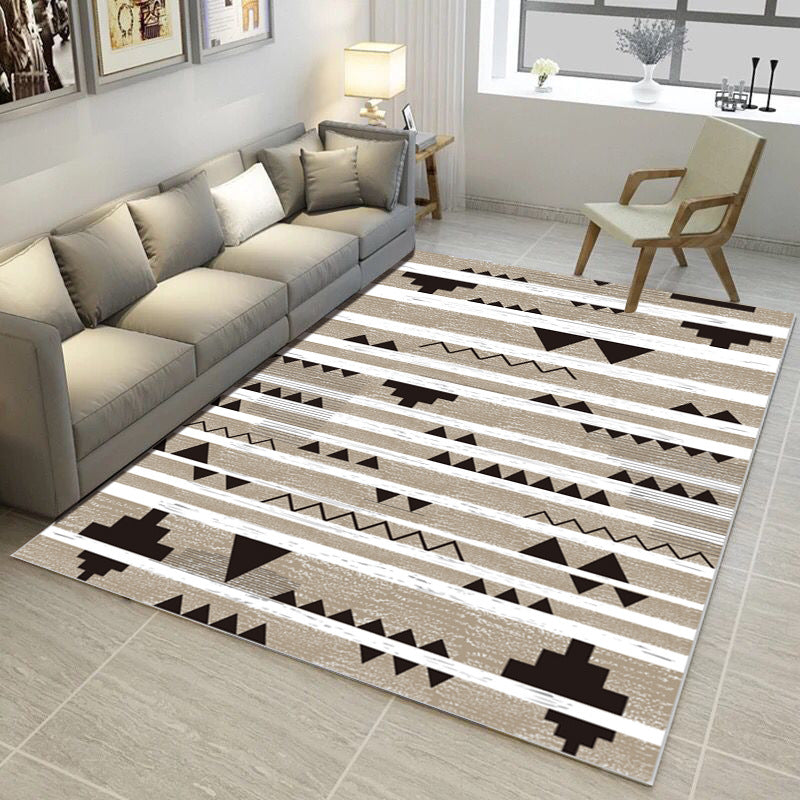 Bold Multi Color Matrix Rug Polyester Modern Area Carpet Non-Slip Pet Friendly Stain Resistant Rug for Living Room Clearhalo 'Area Rug' 'Modern' 'Rugs' Rug' 2185797