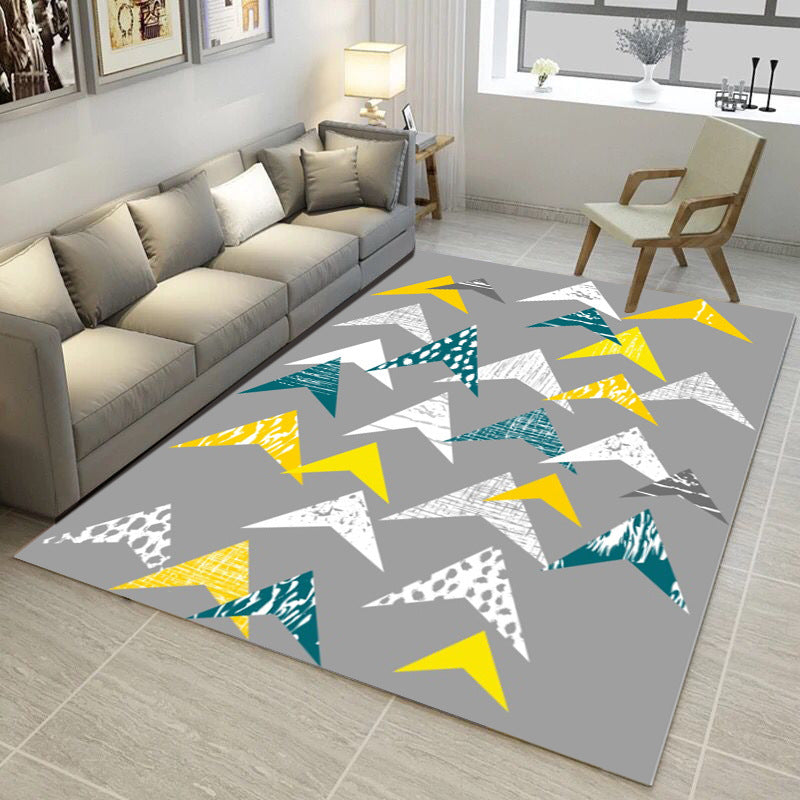 Bold Multi Color Matrix Rug Polyester Modern Area Carpet Non-Slip Pet Friendly Stain Resistant Rug for Living Room Clearhalo 'Area Rug' 'Modern' 'Rugs' Rug' 2185798