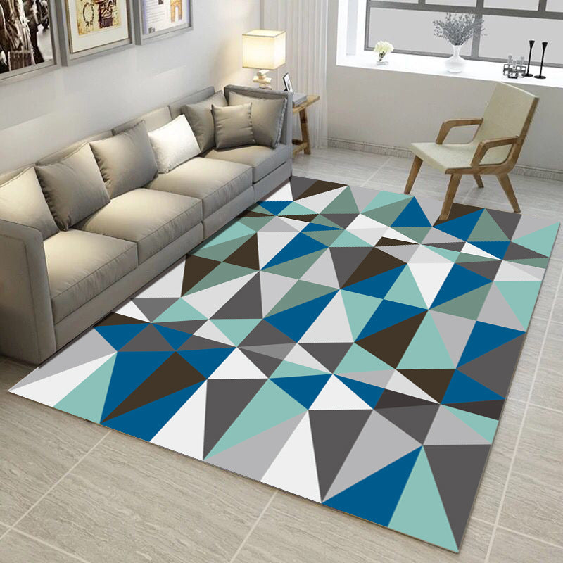 Bold Multi Color Matrix Rug Polyester Modern Area Carpet Non-Slip Pet Friendly Stain Resistant Rug for Living Room Clearhalo 'Area Rug' 'Modern' 'Rugs' Rug' 2185803