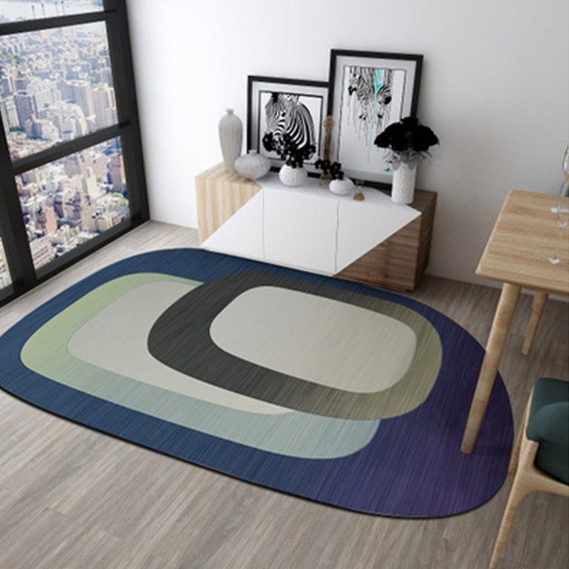 Geometric Shaped Color Block Rug Multi-Color Nordic Carpet Polypropylene Stain Resistant Pet Friendly Non-Slip Rug for Study Room Dark Blue Clearhalo 'Area Rug' 'Modern' 'Rugs' Rug' 2185808