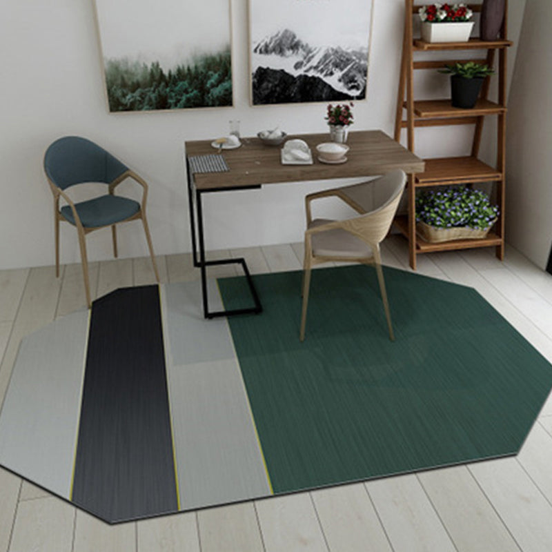 Geometric Shaped Color Block Rug Multi-Color Nordic Carpet Polypropylene Stain Resistant Pet Friendly Non-Slip Rug for Study Room Turquoise Clearhalo 'Area Rug' 'Modern' 'Rugs' Rug' 2185826