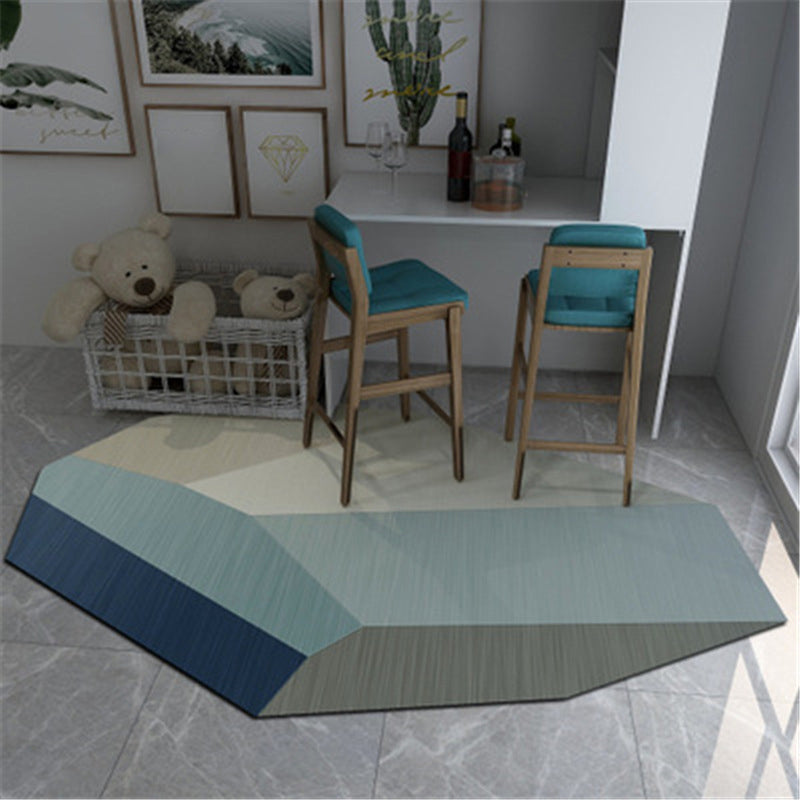 Geometric Shaped Color Block Rug Multi-Color Nordic Carpet Polypropylene Stain Resistant Pet Friendly Non-Slip Rug for Study Room Blue Clearhalo 'Area Rug' 'Modern' 'Rugs' Rug' 2185828