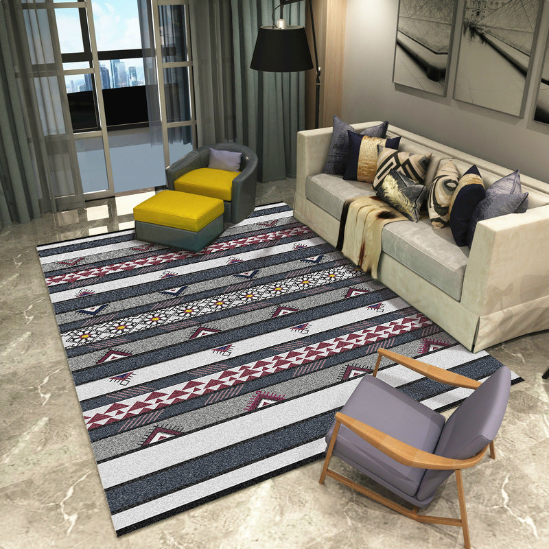 Modern Abstract Watercolor Rug Multi-Color Synthetics Rug Washable Anti-Slip Stain Resistant Area Carpet for Home Clearhalo 'Area Rug' 'Modern' 'Rugs' Rug' 2185857