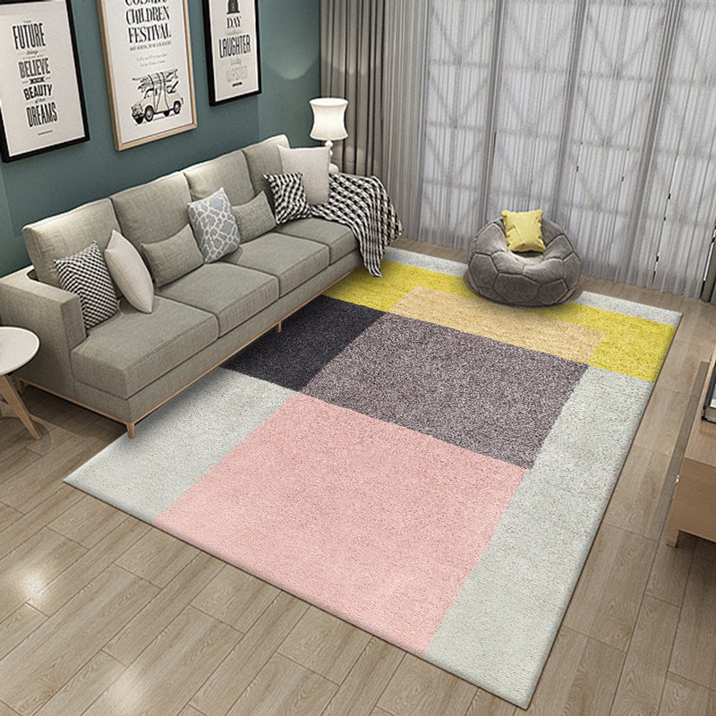 Modern Abstract Watercolor Rug Multi-Color Synthetics Rug Washable Anti-Slip Stain Resistant Area Carpet for Home Clearhalo 'Area Rug' 'Modern' 'Rugs' Rug' 2185863