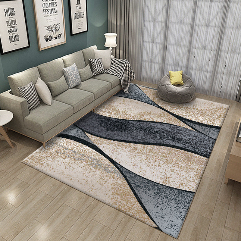 Modern Abstract Watercolor Rug Multi-Color Synthetics Rug Washable Anti-Slip Stain Resistant Area Carpet for Home Clearhalo 'Area Rug' 'Modern' 'Rugs' Rug' 2185872