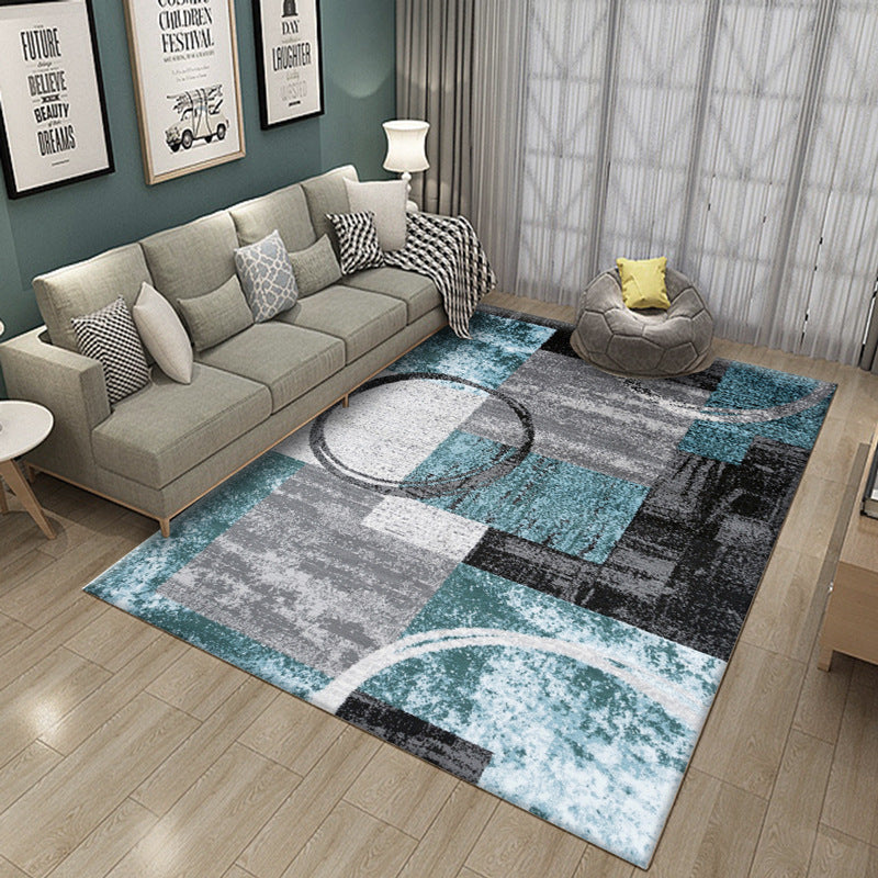 Modern Abstract Watercolor Rug Multi-Color Synthetics Rug Washable Anti-Slip Stain Resistant Area Carpet for Home Clearhalo 'Area Rug' 'Modern' 'Rugs' Rug' 2185875