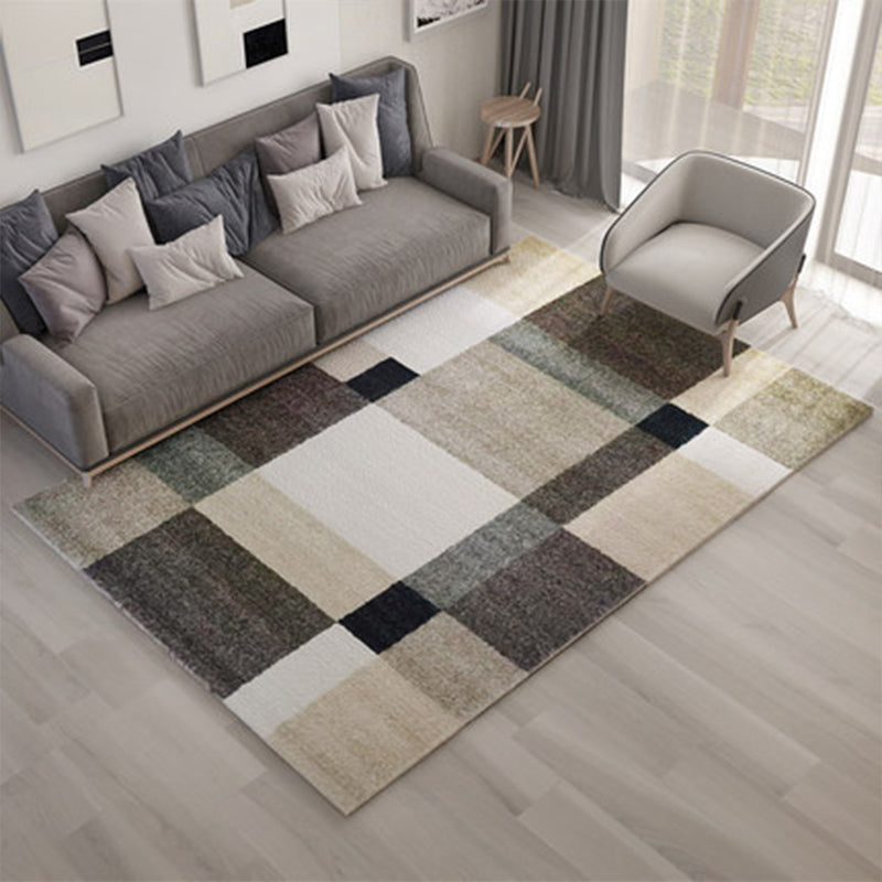 Nordic Geometric Pattern Rug Multi-Color Polypropylene Carpet Anti-Slip Washable Stain Resistant Rug for Great Room Brown Clearhalo 'Area Rug' 'Modern' 'Rugs' Rug' 2185991