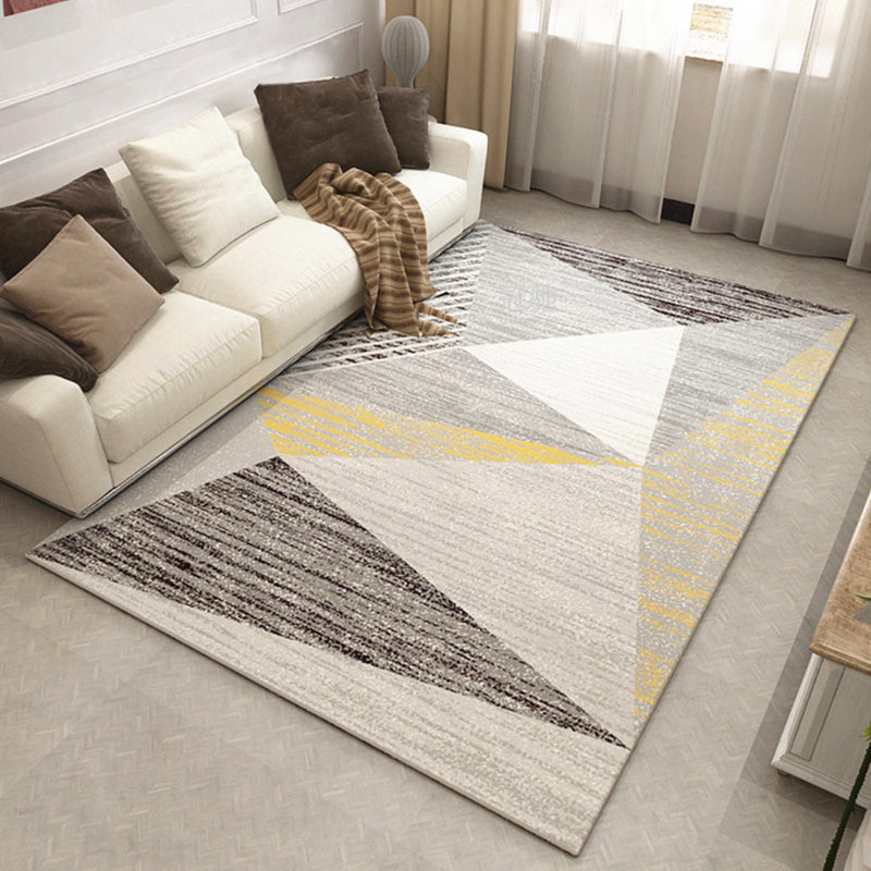 Modern Living Room Area Rug Multi Colored Geometric Rug Synthetics Non-Slip Washable Stain Resistant Indoor Rug Brown Clearhalo 'Area Rug' 'Modern' 'Rugs' Rug' 2186108