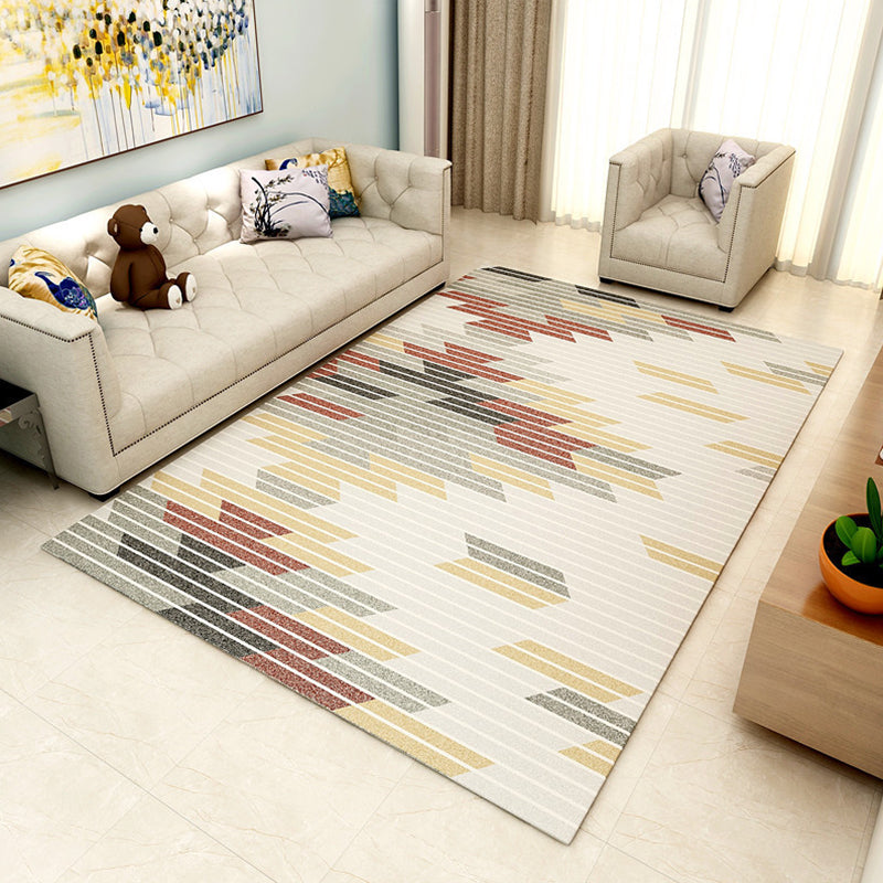 Modern Living Room Area Rug Multi Colored Geometric Rug Synthetics Non-Slip Washable Stain Resistant Indoor Rug Clearhalo 'Area Rug' 'Modern' 'Rugs' Rug' 2186111